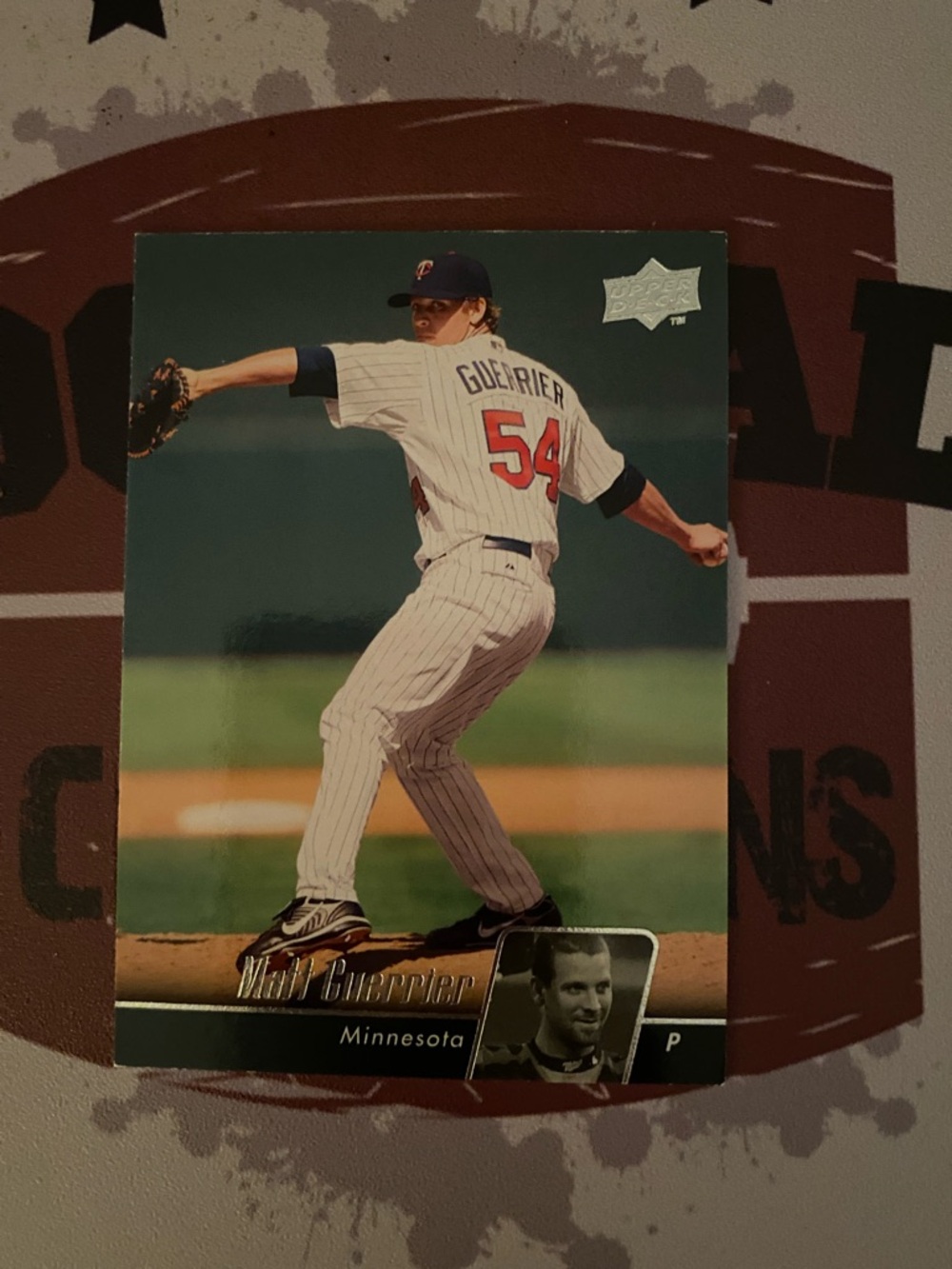 Minnesota Twins Matt Guerrier #54 Baseball Card — White/Blue